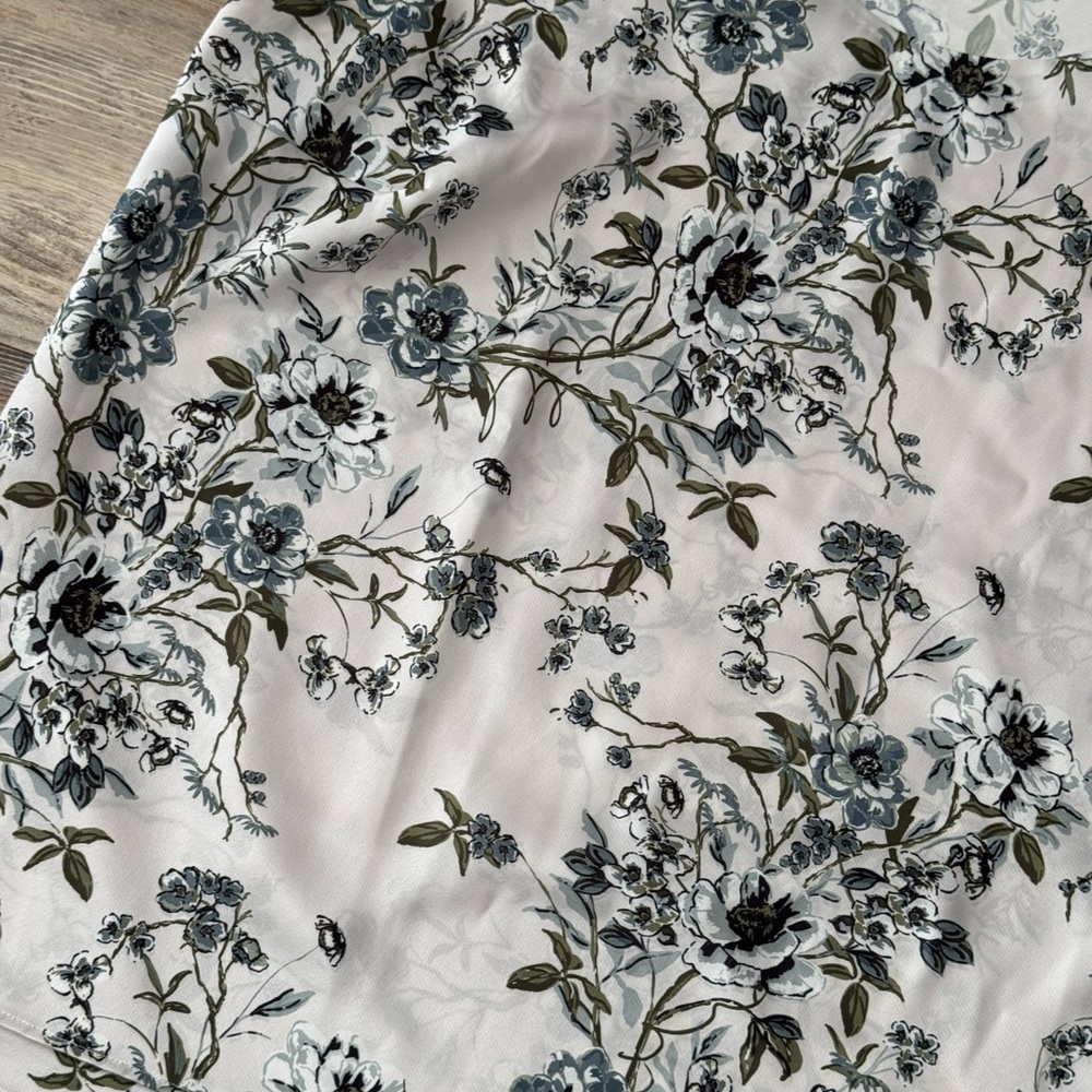 Coldwater Creek Sleeveless Blouse Floral 2X Gorgeous!!! Green and White - Picture 3 of 9